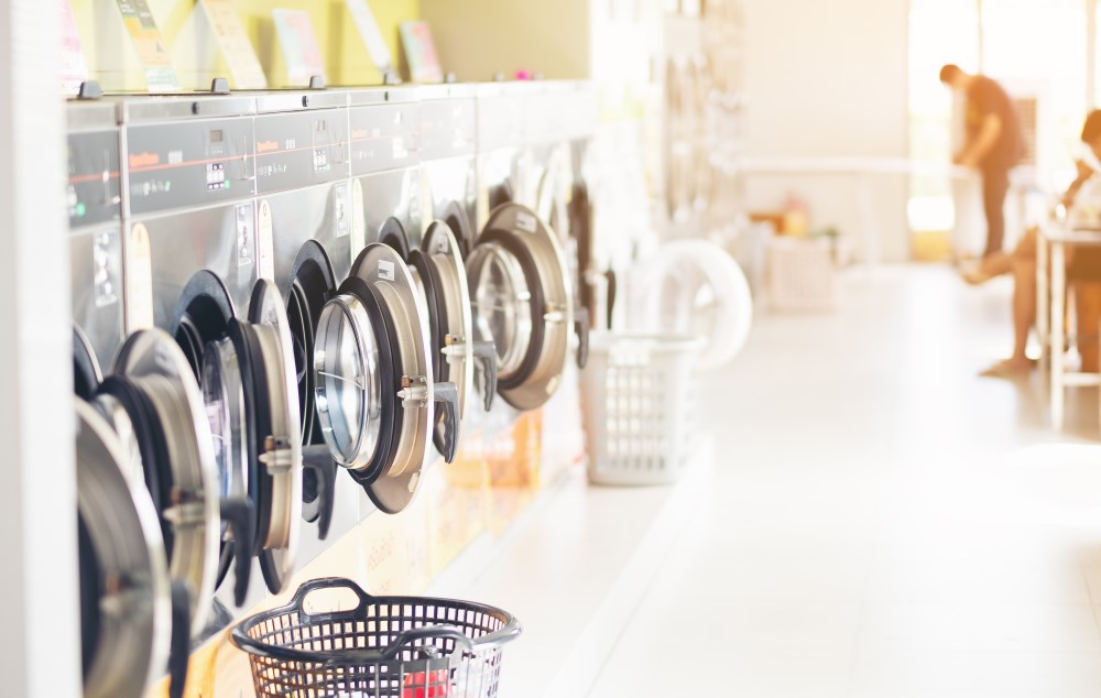 sparkling clean laundromat
